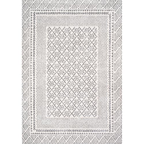 Jonathan Y Athens Modern Geometric Boho Area Rug In Gray/cream