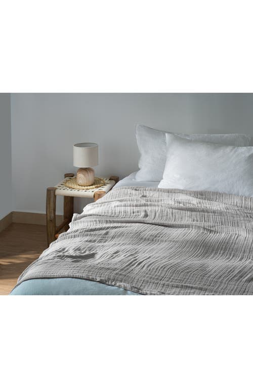 Bearaby Organic Cotton Muslin Cocoon Throw Blanket In Moonstone Grey