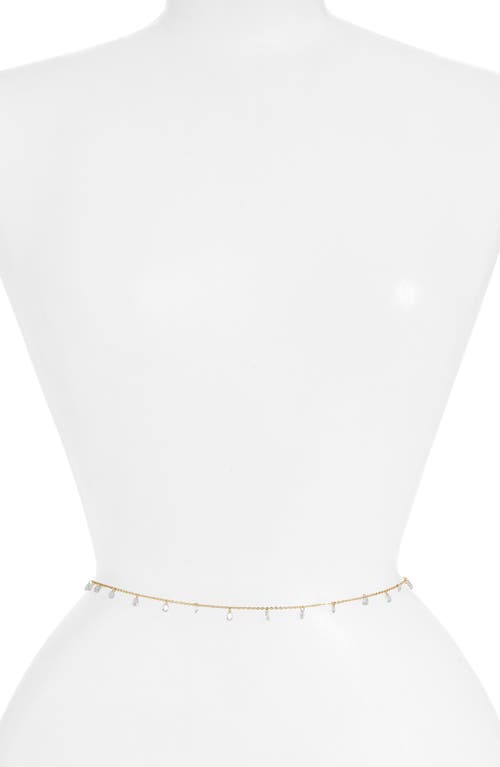 VIDAKUSH Dainty Crystal Belly Chain Gold at Nordstrom,