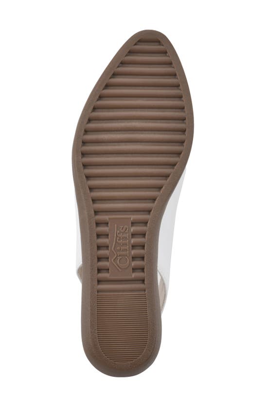Cliffs By White Mountain Memory Slingback Flat In White/ Smooth
