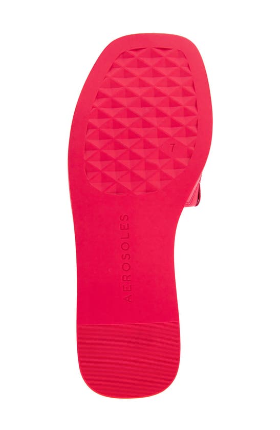 Shop Aerosoles Blaire Buckle Slide Sandal In Virtual Pink Leather