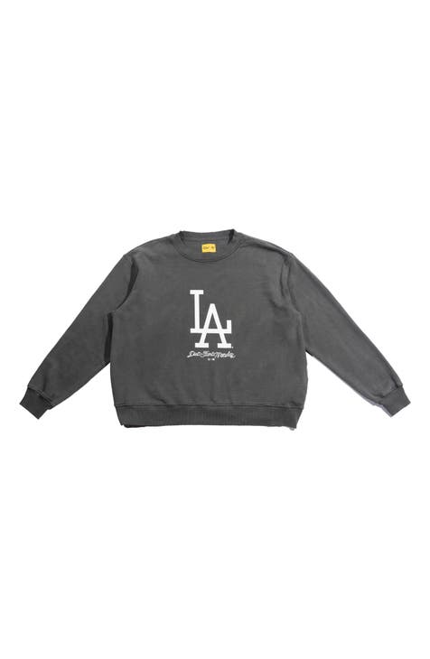 LOS ANGELES DODGERS JERSEY BLANK SAND KNIT GRAY CURSIVE AUTHENTIC