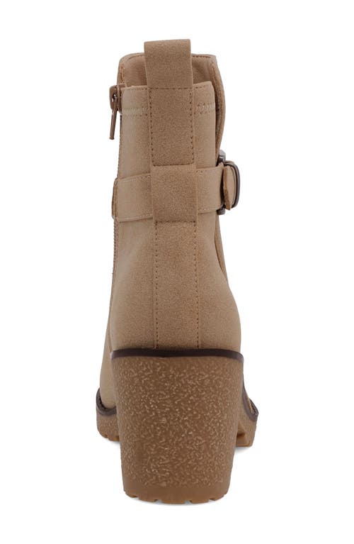 Shop Mia Holt Platform Bootie In Sand