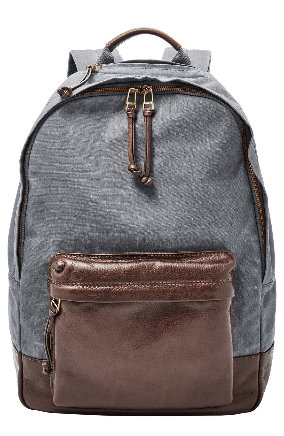 fossil canvas backpack