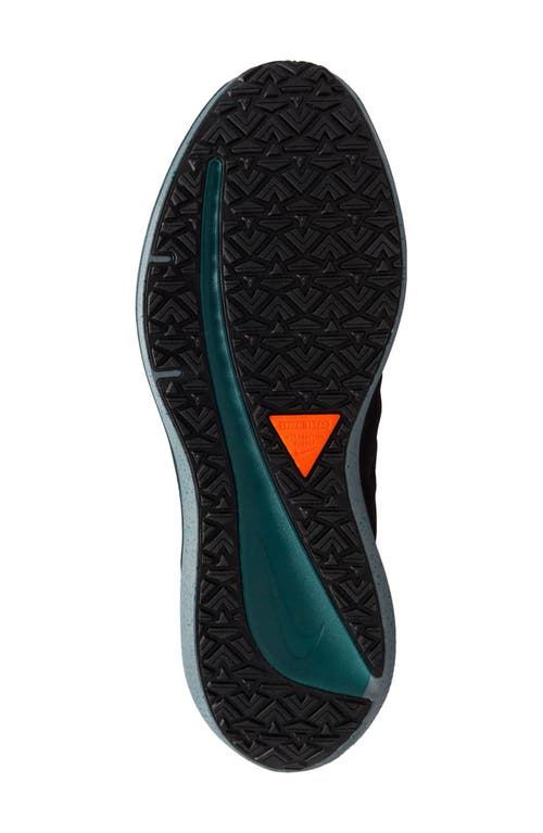 Shop Nike Air Winflo 9 Water Repellent Running Shoe In Black/safety Orange