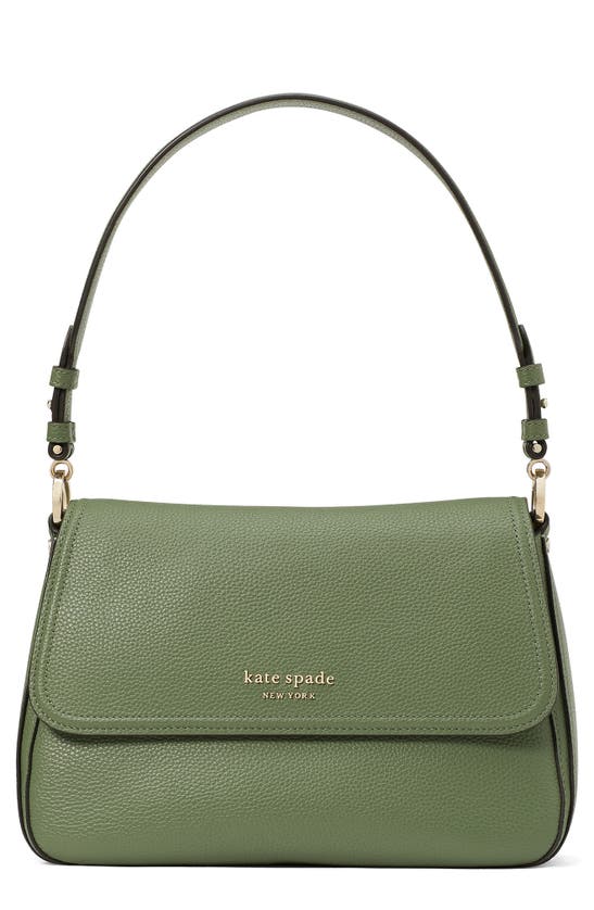 Kate Spade Hudson Pebble Leather Medium Convertible Shoulder Bag In Romaine