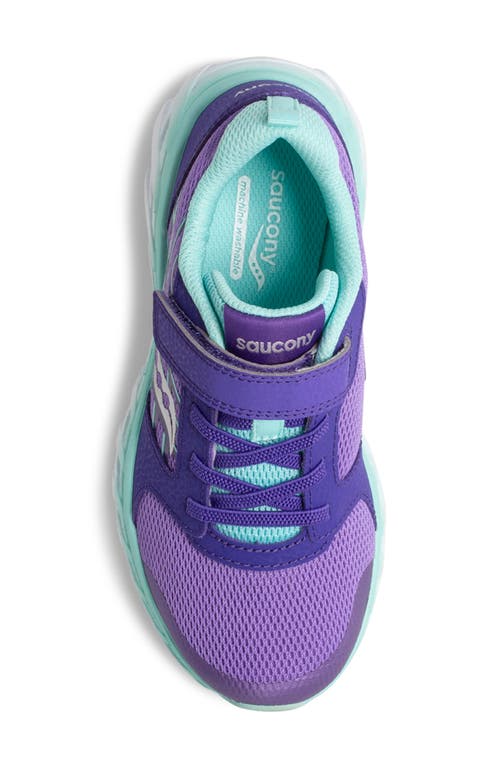 Shop Saucony Kids' Wind A/c 2.0 Sneaker In Purple/turquoise