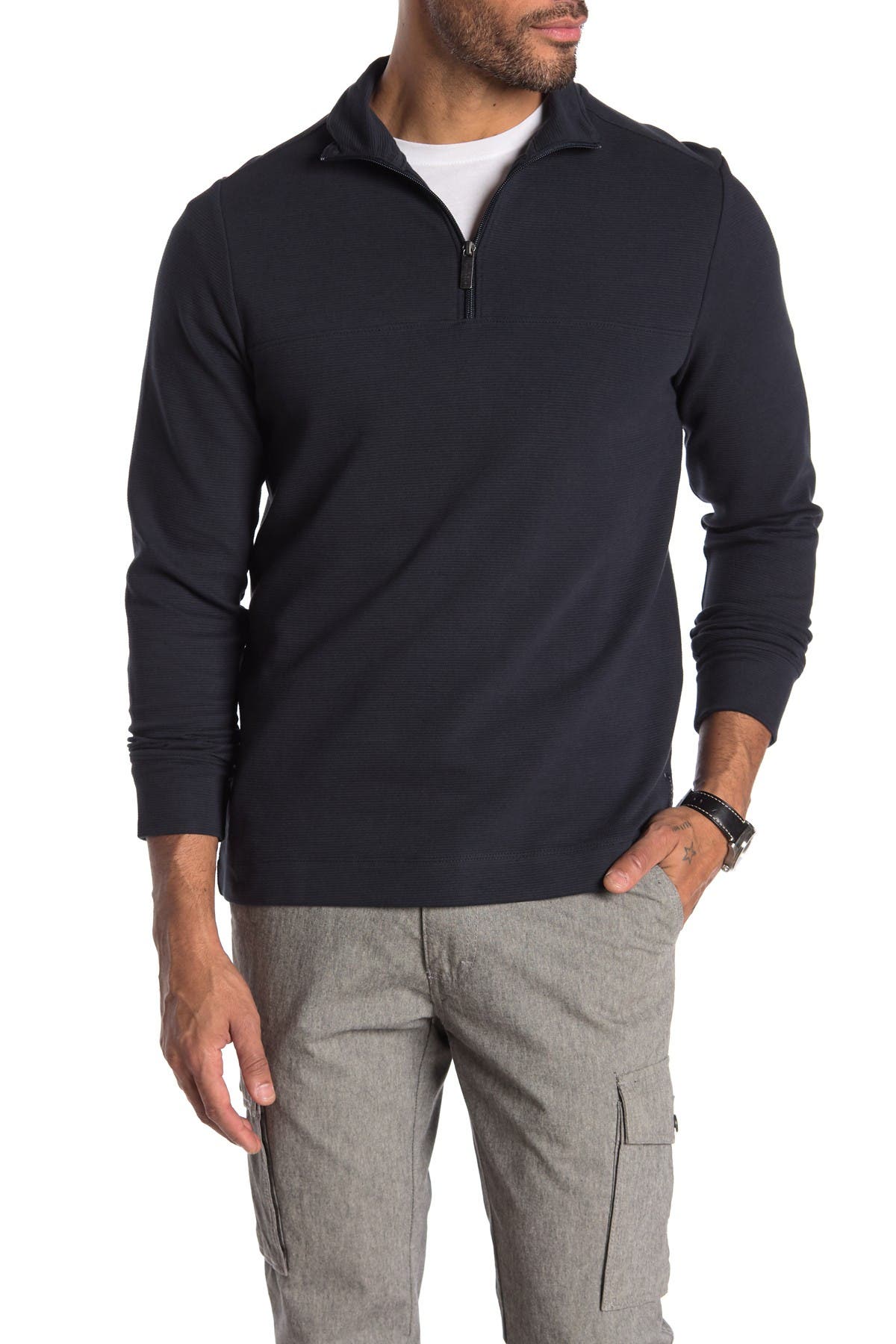 perry ellis quarter zip sweater