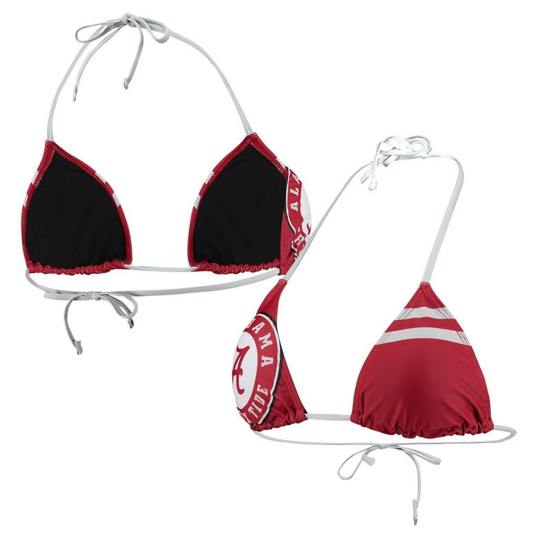 Shop Foco Crimson Alabama Crimson Tide Wordmark Bikini Top