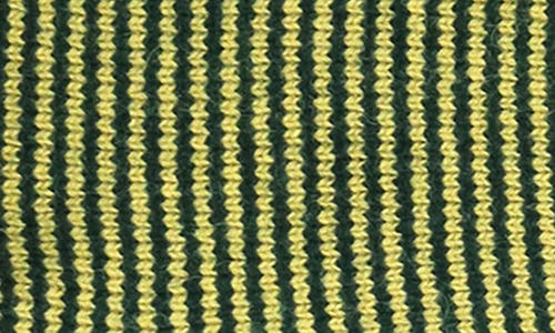 Portolano Ministripe Rib Scarf In Forest/mustard