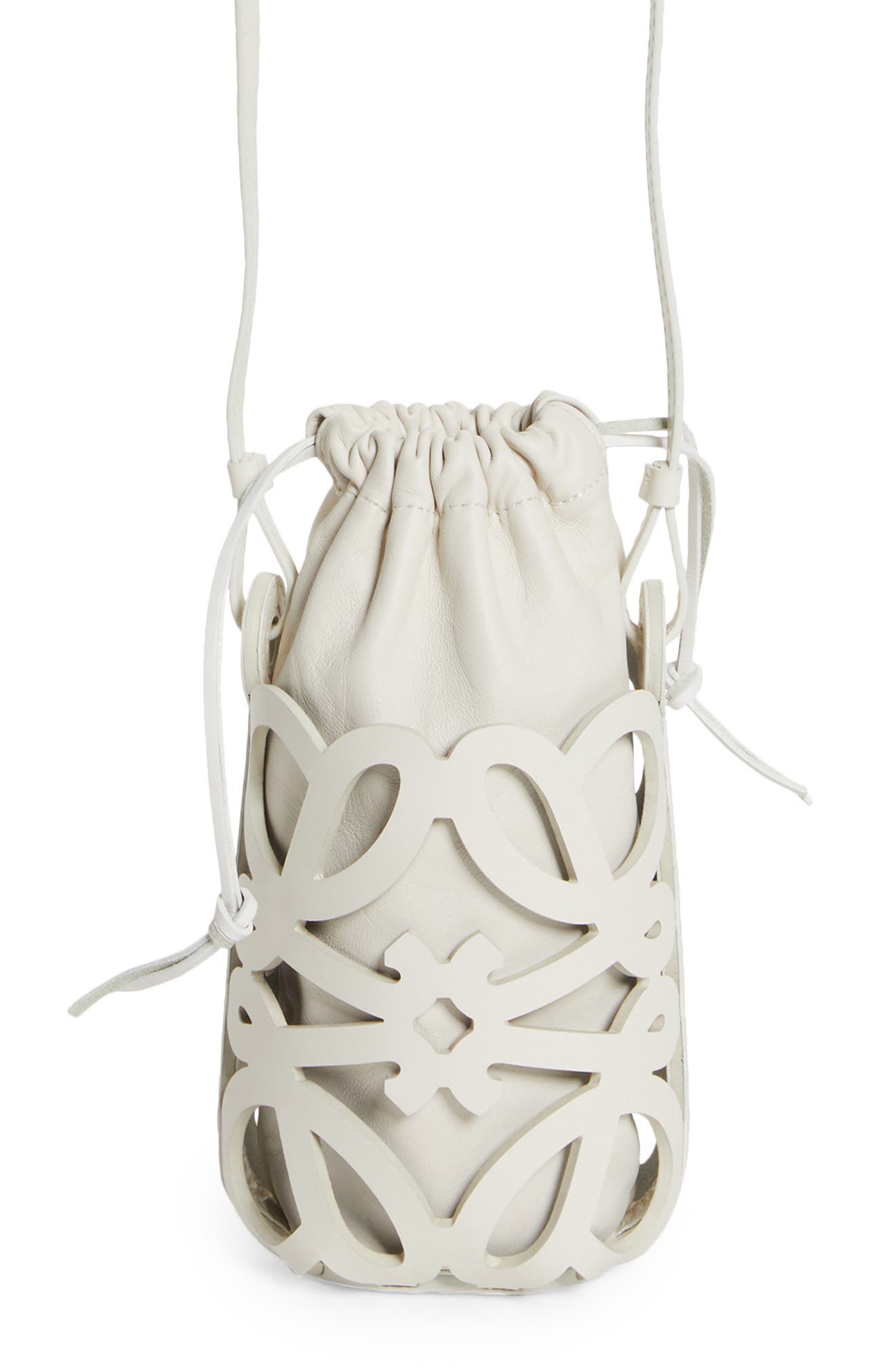 Loewe Anagram Cutout Monochrome Bucket Bag