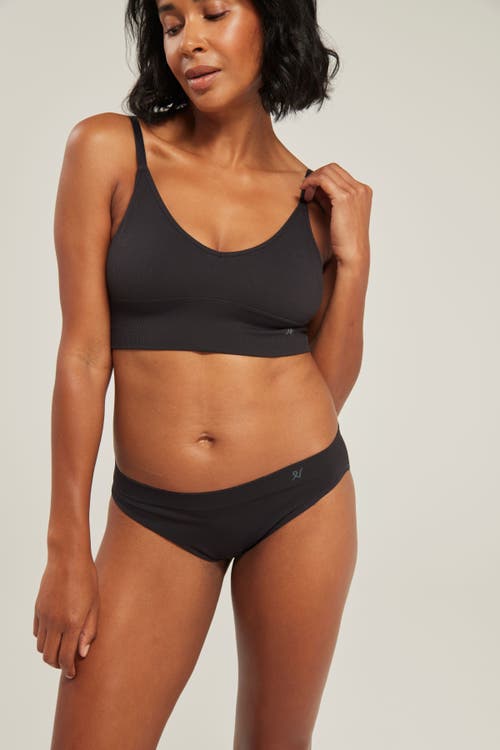 Shop Nudea The Form Seamless Bralette In Black/oat