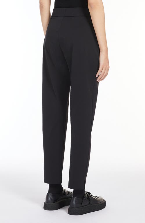 Shop Max Mara Leisure Stretch Jersey Golf Pants In Black