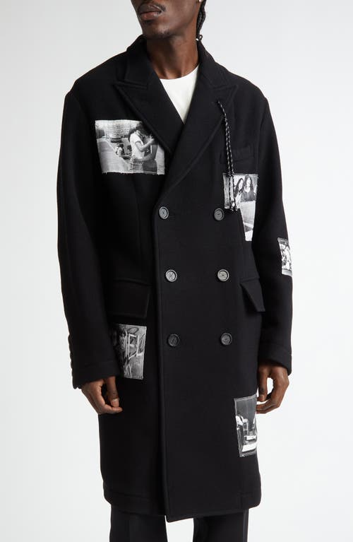 TAKAHIROMIYASHITA TheSoloist. Double Breasted Wool Chesterfield Coat in Black