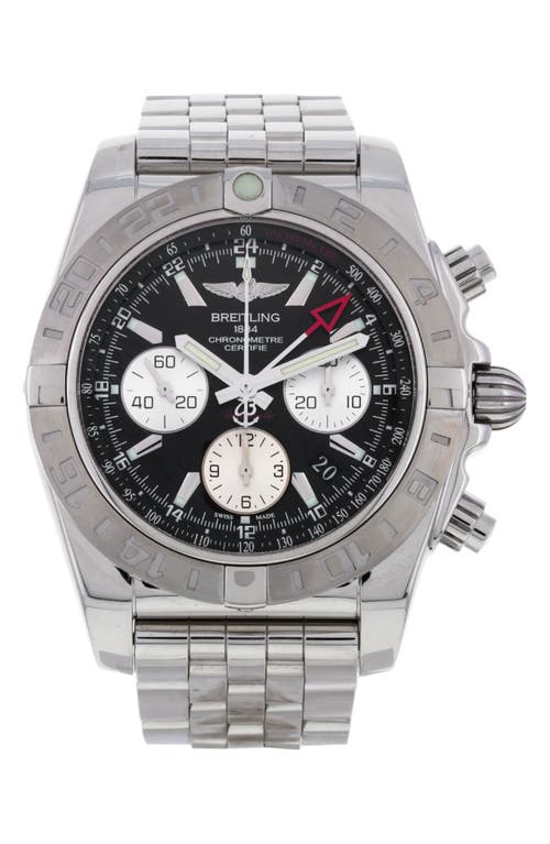 Watchfinder & Co. Breitling Preowned Chronomat 44 GMT Chronograph Bracelet Watch, 44mm in Black/Silver at Nordstrom