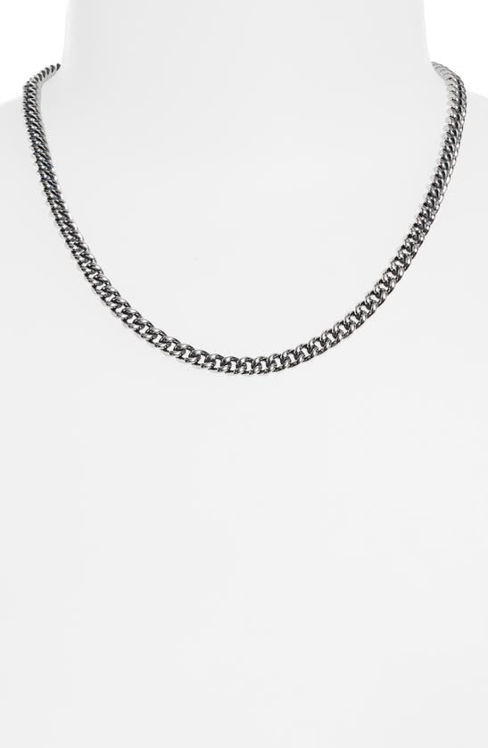 Shop Good Art Hlywd Ruby Rosette Aa Curb Chain Necklace In Sterling Sliver