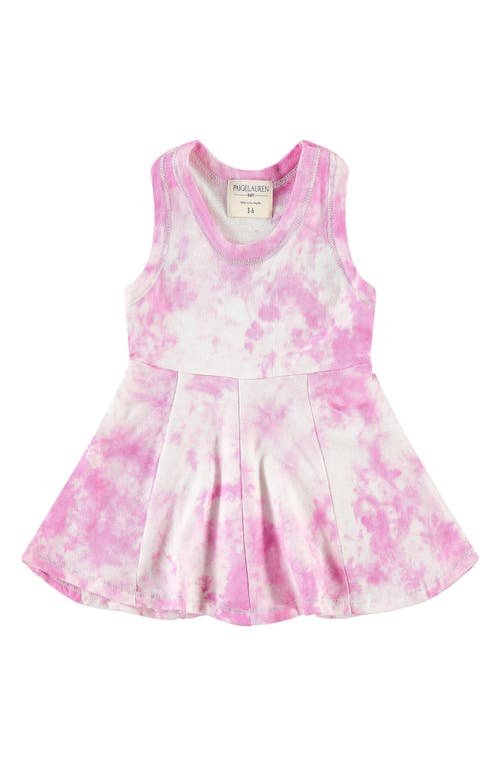 PAIGELAUREN Tie Dye Splatter French Terry Dress Pink Lavender at Nordstrom,