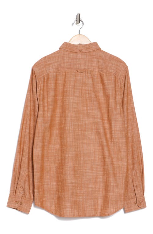Ben Sherman Cotton Chambray Button-up Shirt In Caramel