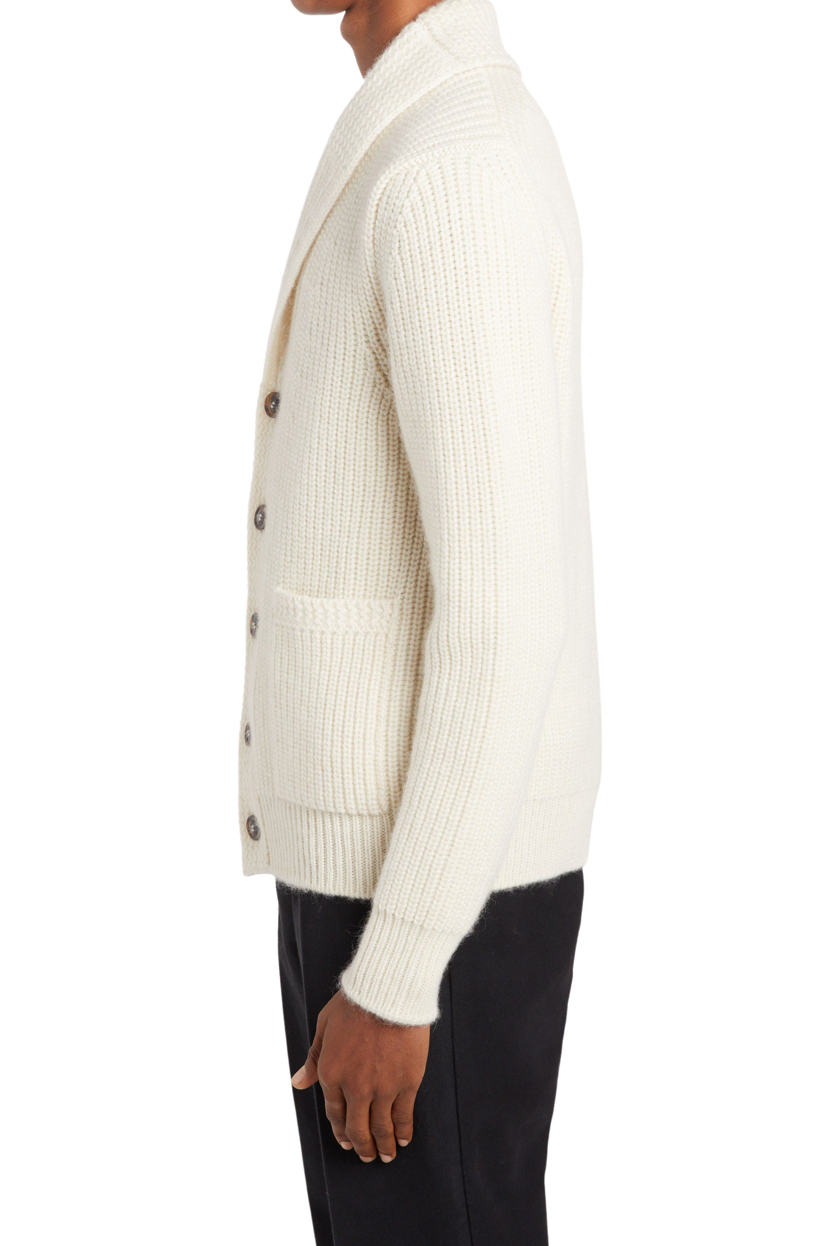 TOM FORD shawl-lapel V-neck cardigan - White