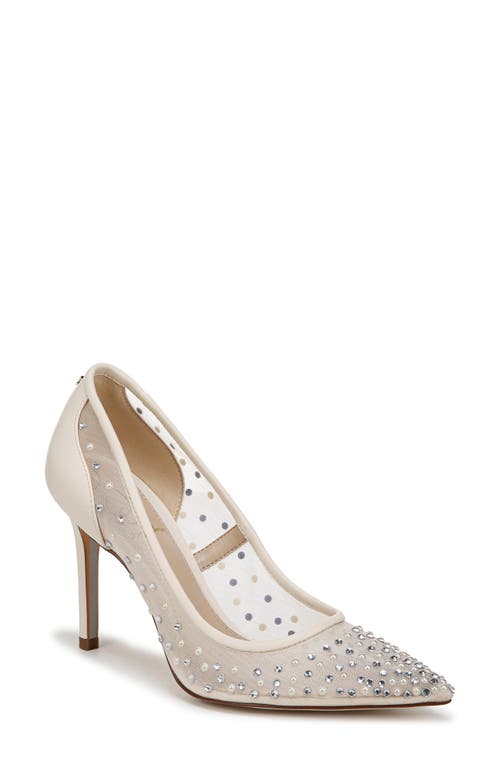 Shop Sam Edelman Hazel Mesh Pointed Toe Pump In Modern Ivory