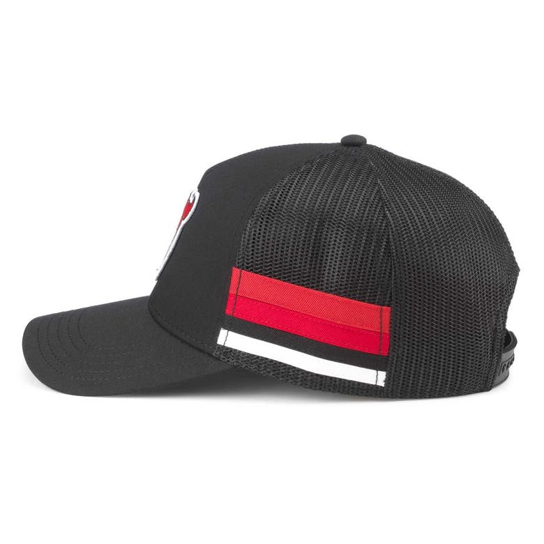 Shop American Needle Black New Jersey Devils Hotfoot Stripes Trucker Adjustable Hat