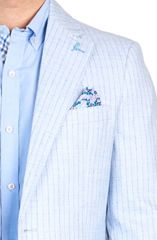 Shop Tailorbyrd Stripe Sport Coat In French Blue