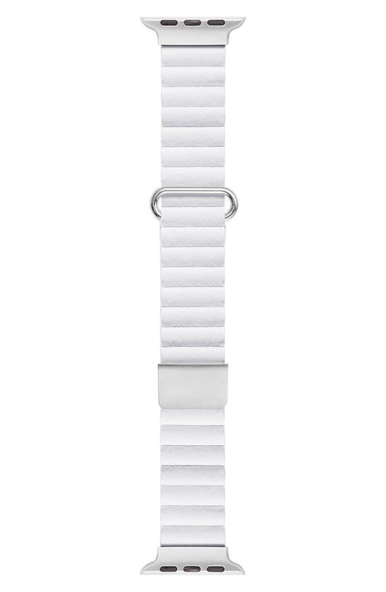 Shop The Posh Tech Dakota Magnetic Leather Apple Watch® Watchband In White