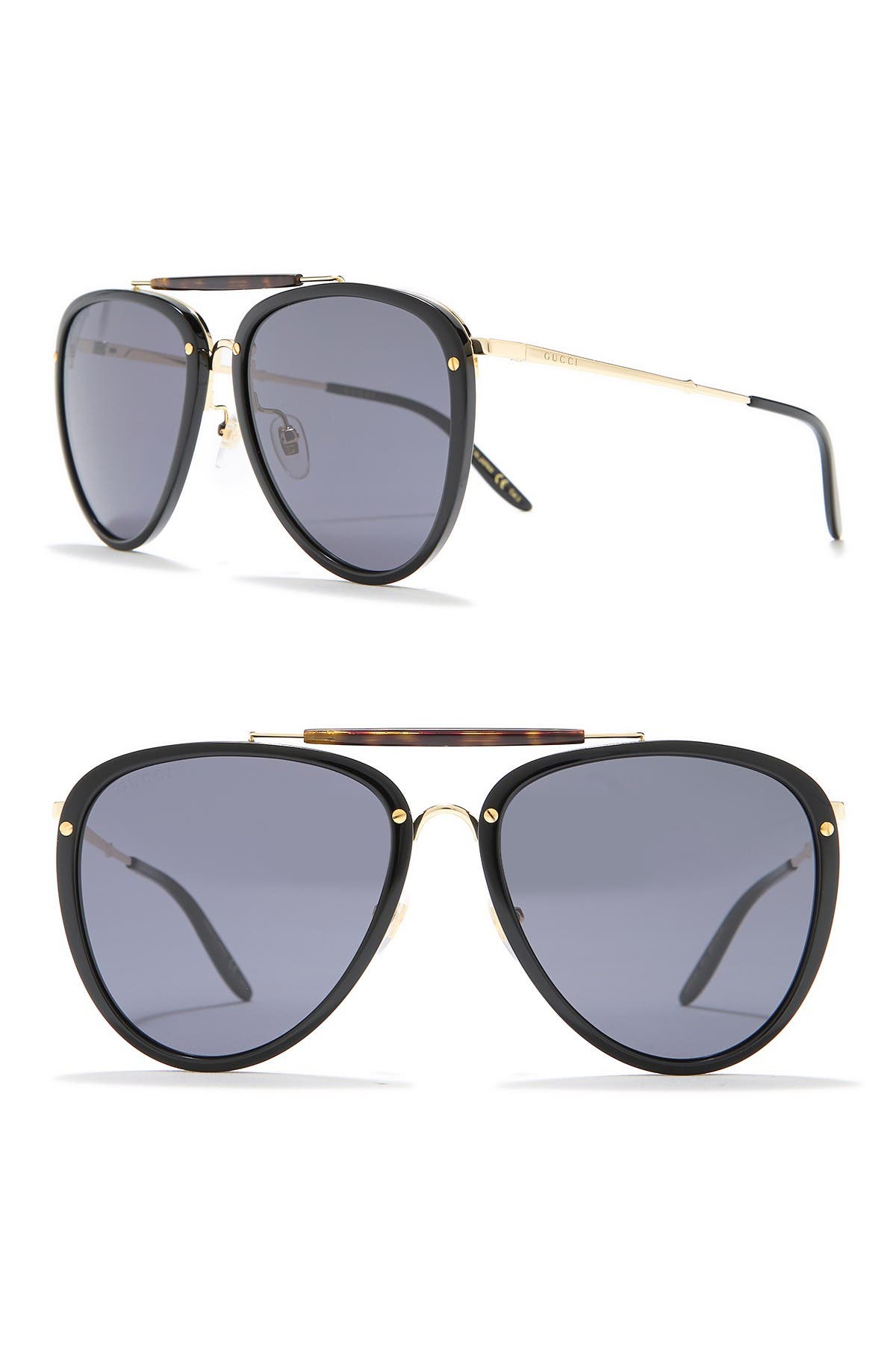 gucci 58mm aviator sunglasses