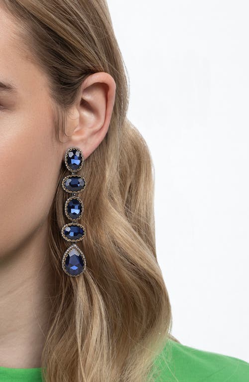 Deepa Gurnani Tyra Drop Earrings In Sapphire