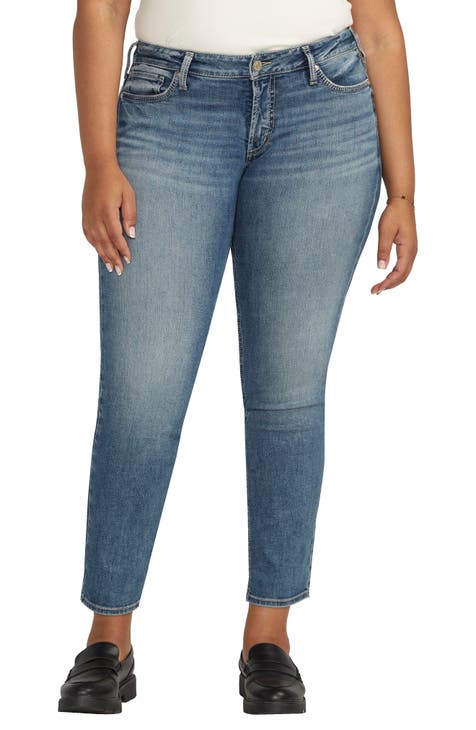 Seven7 Women's Plus Size HIGH Rise Printed Skinny Jean, Leopard