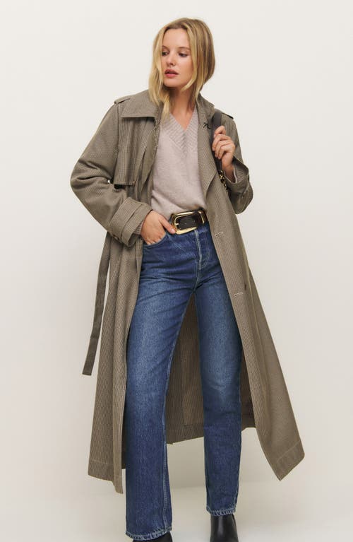 Reformation Jadey Cashmere Oversized V-neck Sweater In Barley