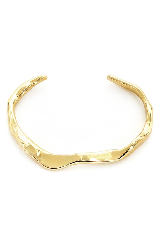 Shop Panacea Wave Skinny Cuff Bracelet In Gold