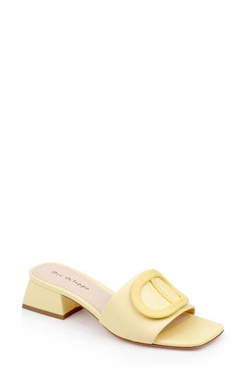 Dee Ocleppo Dizzy 35mm Leather Mules In Soft Yellow
