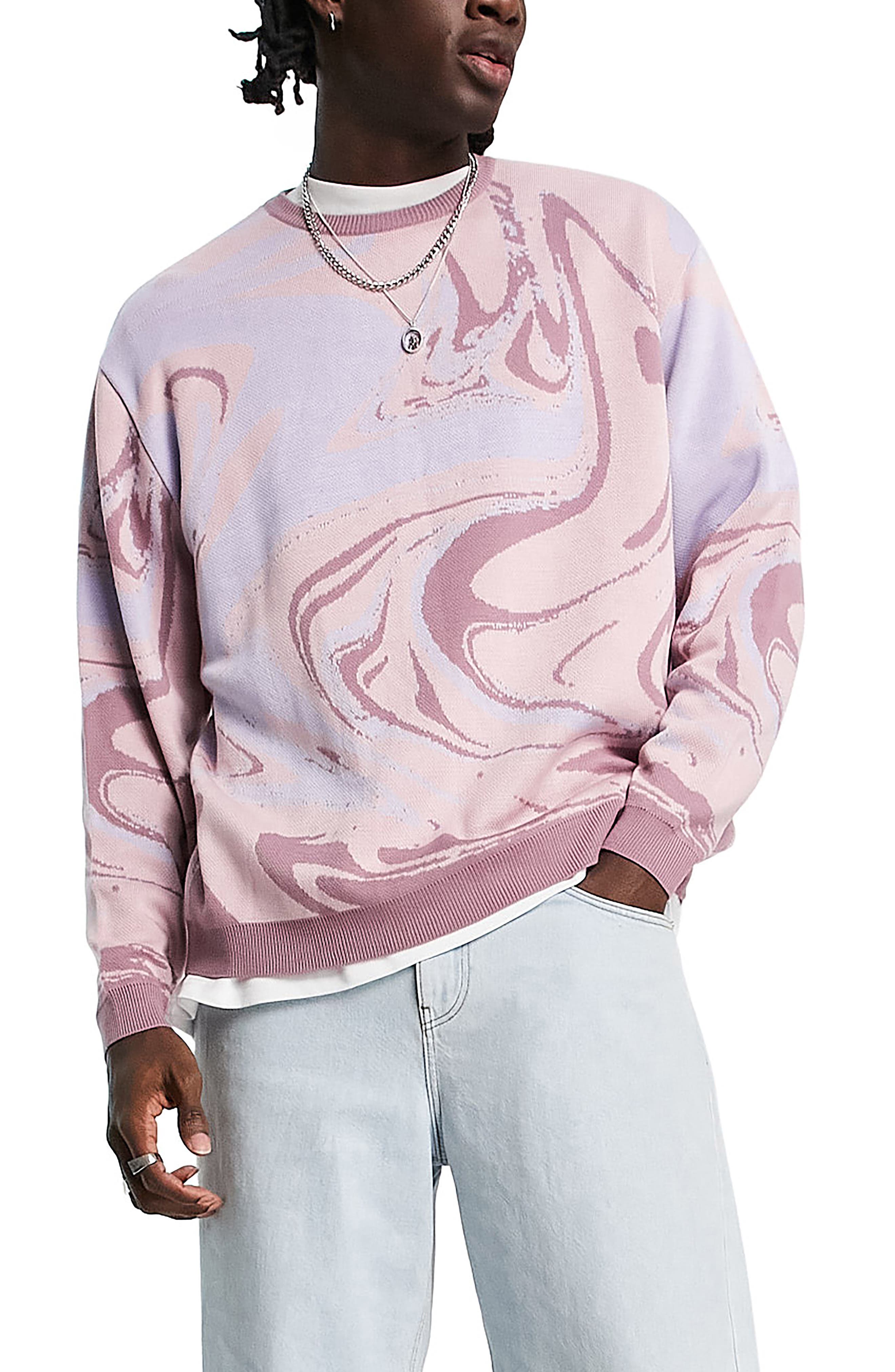 mens pink sweater
