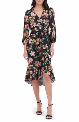 Eliza j floral print faux wrap dress 2025