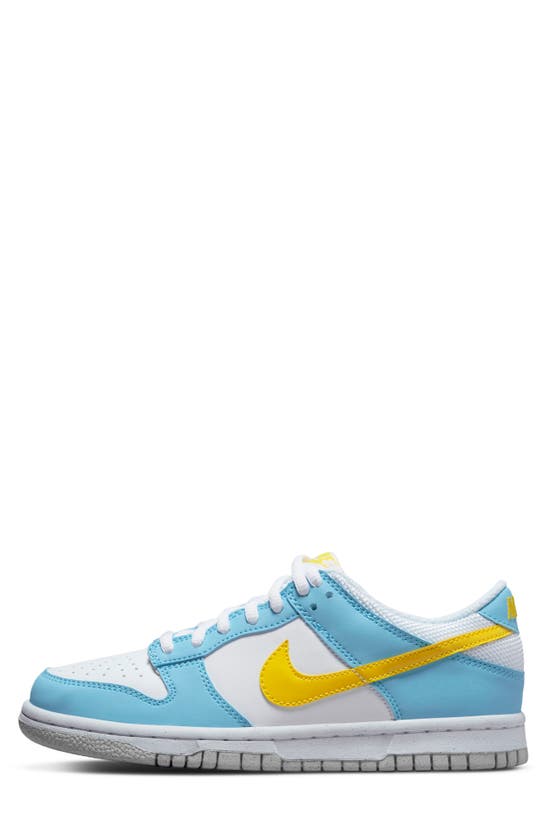Nike 'dunk Low' Sneaker In Blue Chill/ Yellow/ White