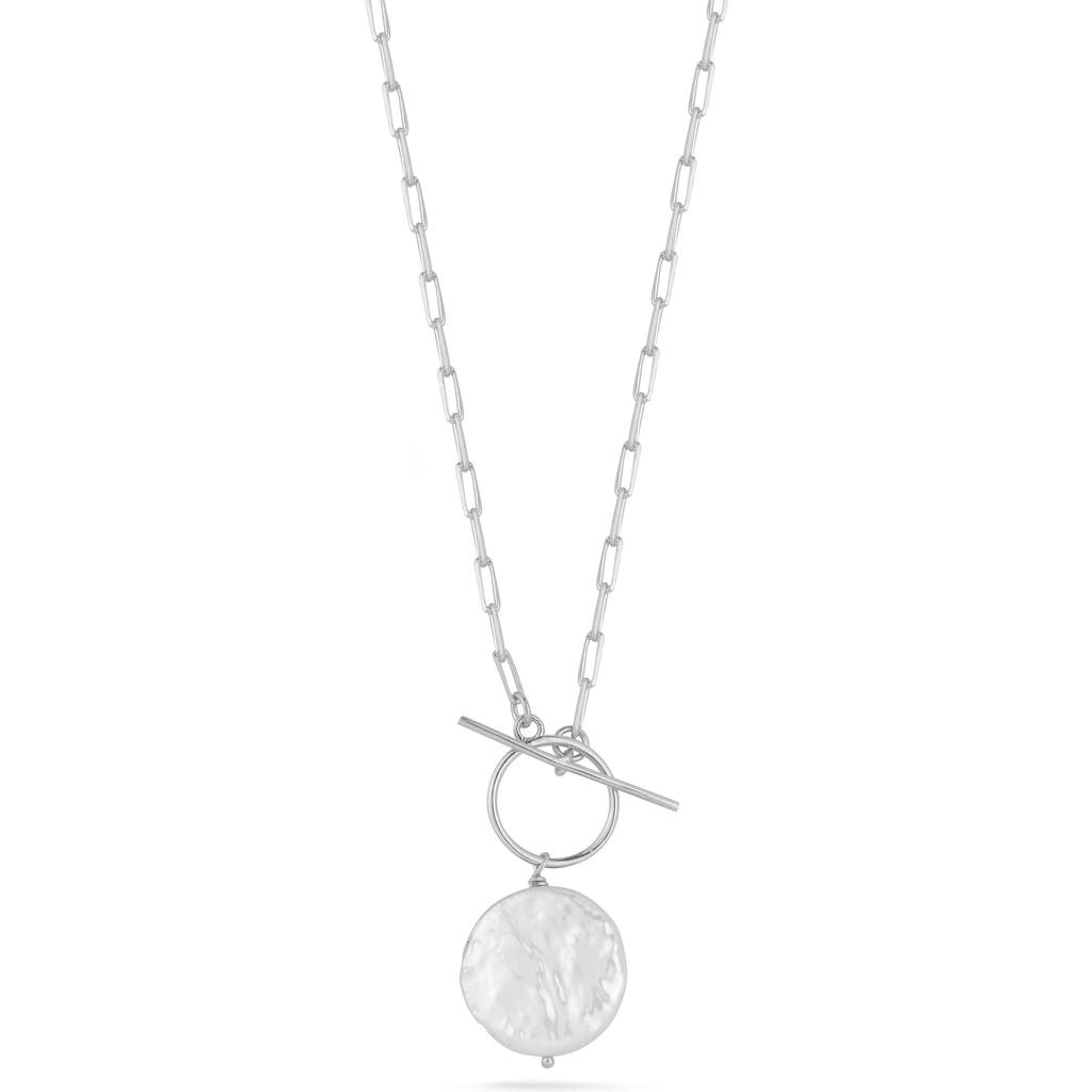 Sphera Milano Cultured Pearl Pendant Necklace In Silver