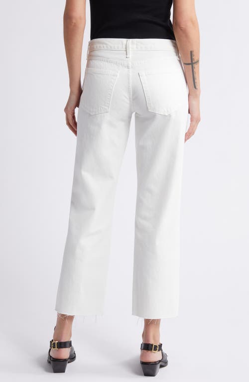 Shop Askk Ny Ankle Straight Leg Jeans In Ivory