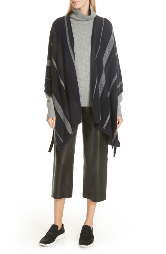 Vince Bishop Sleeve Cashmere Sweater In Heather Cinder