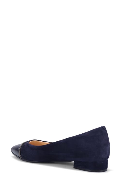 Shop Ron White Kacie Water Resistant Pointed Toe Ballet Flat In French Navy