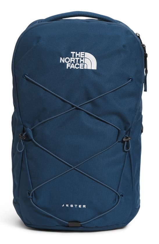 The North Face Jester Water Repellent Backpack Blue/ White | ModeSens