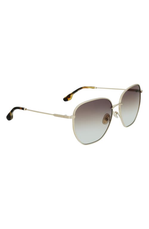 Shop Victoria Beckham 60mm Gradient Sunglasses In Gold/grey Brown Aqua