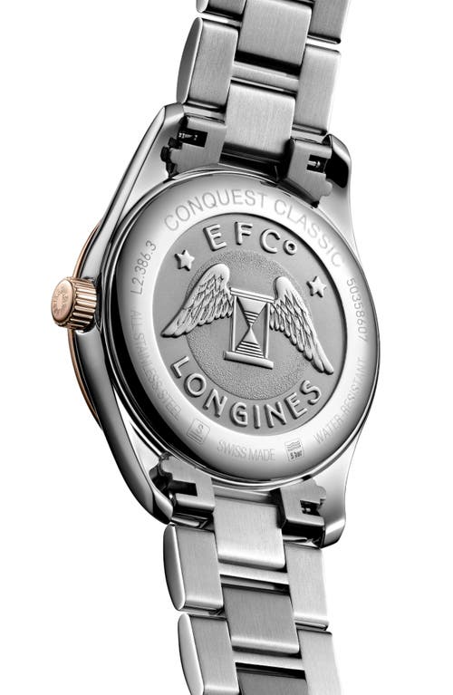 Longines Conquest Classic Diamond Index Bracelet Watch, 34mm In Two Tone/mop