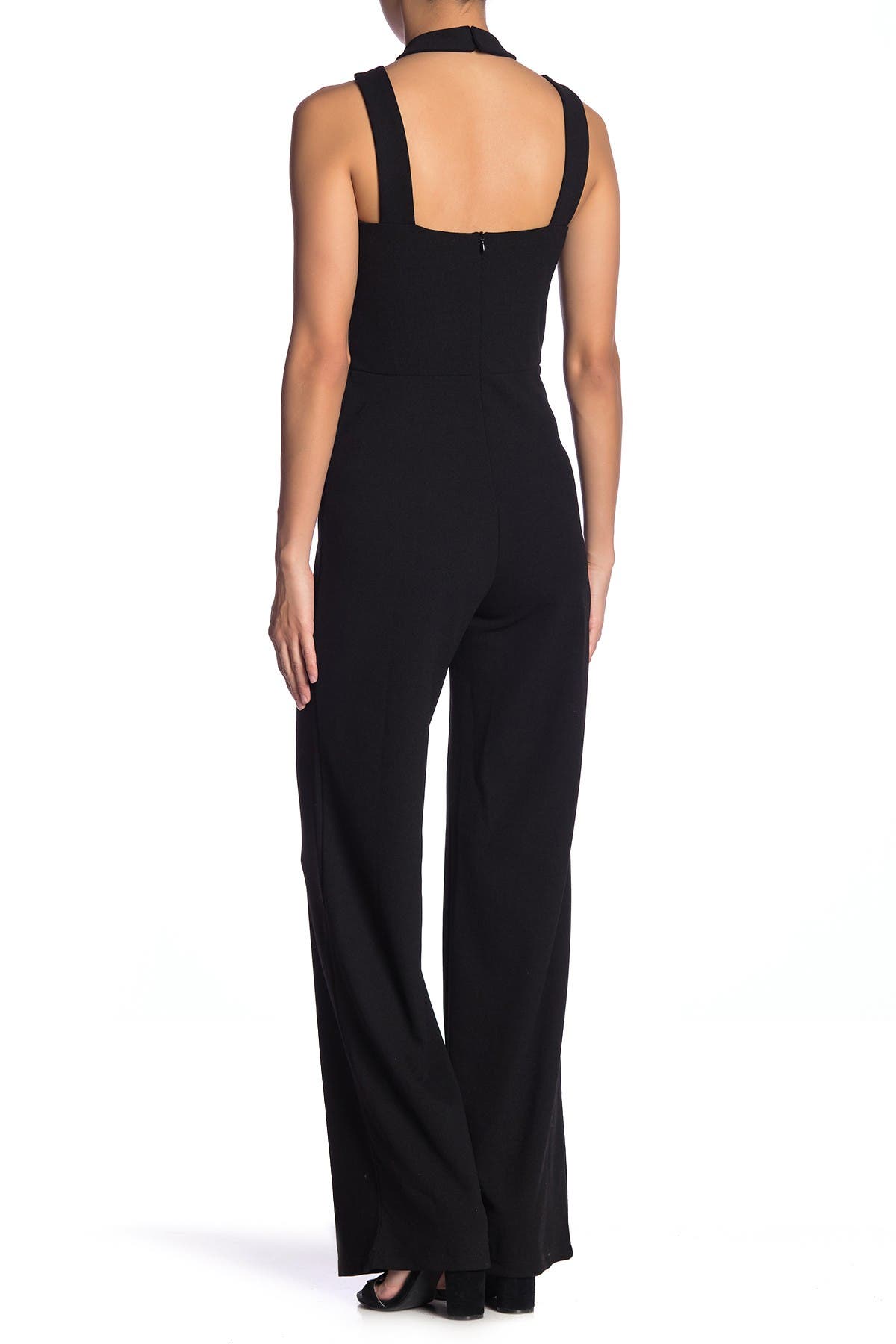 bebe choker neck jumpsuit