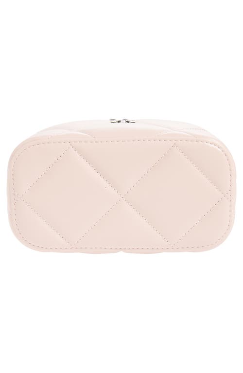 Tory Burch Kira Quilted Leather Vanity Case In Soft Pink