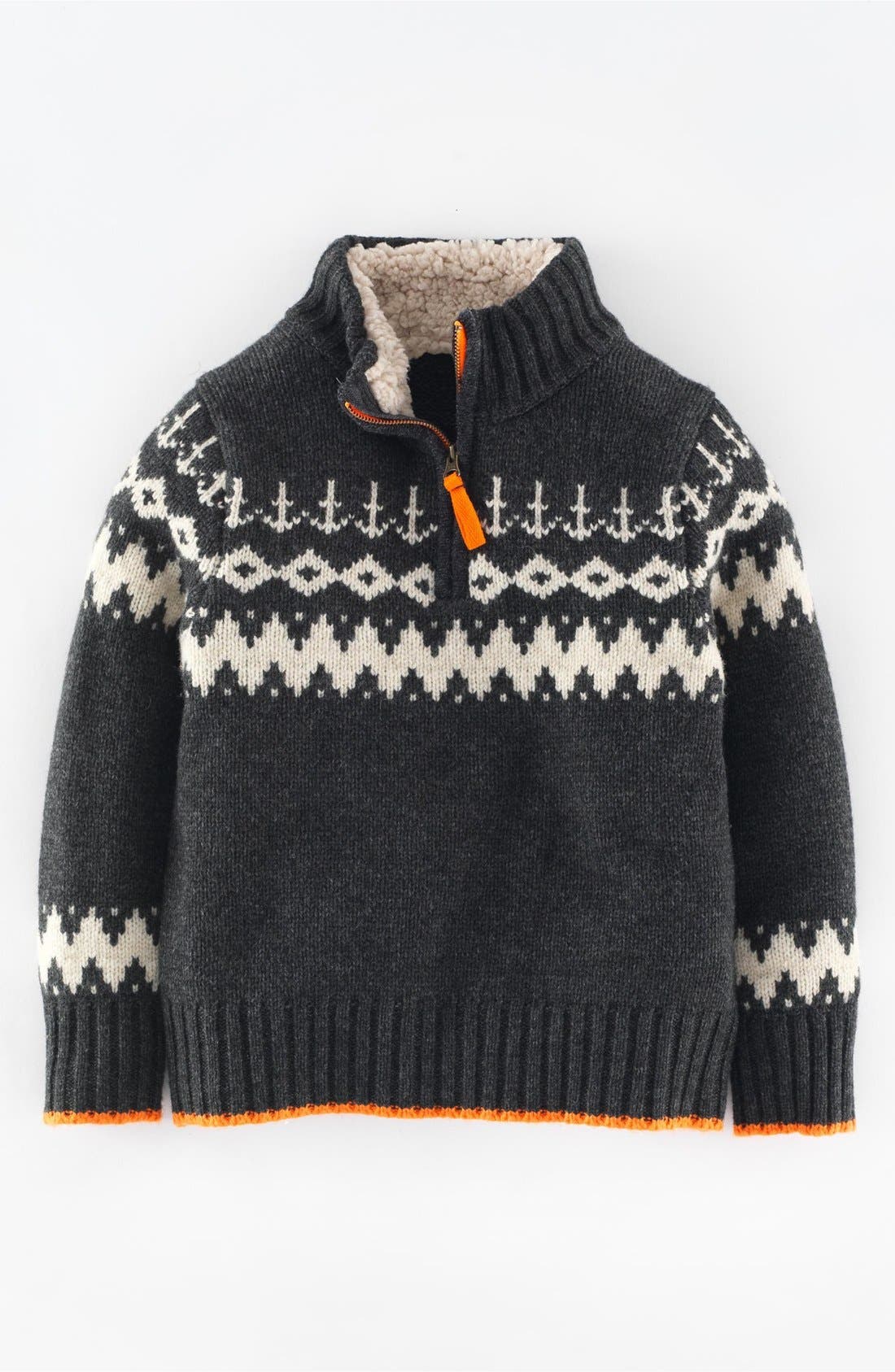 Mini Boden Half Zip Sweater (Toddler Boys, Little Boys & Big Boys) Nordstrom