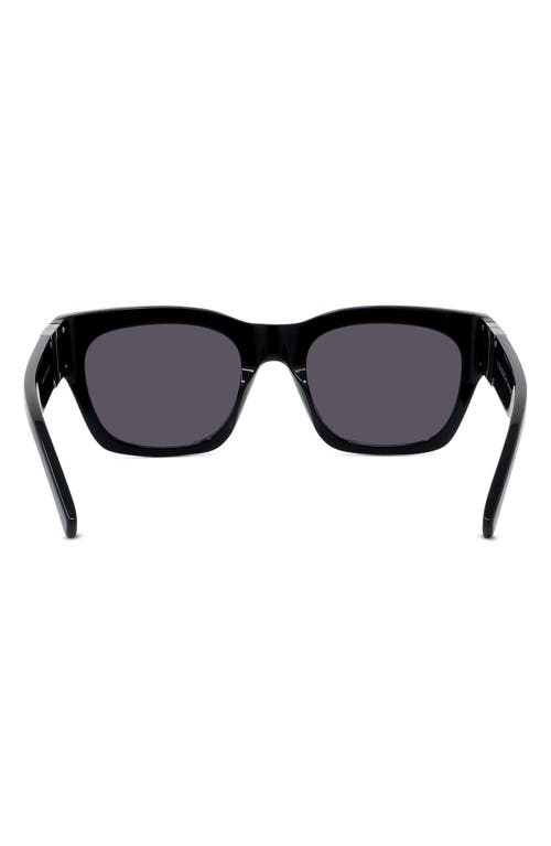 Shop Givenchy 4g 54mm Square Sunglasses In Shiny Black/smoke