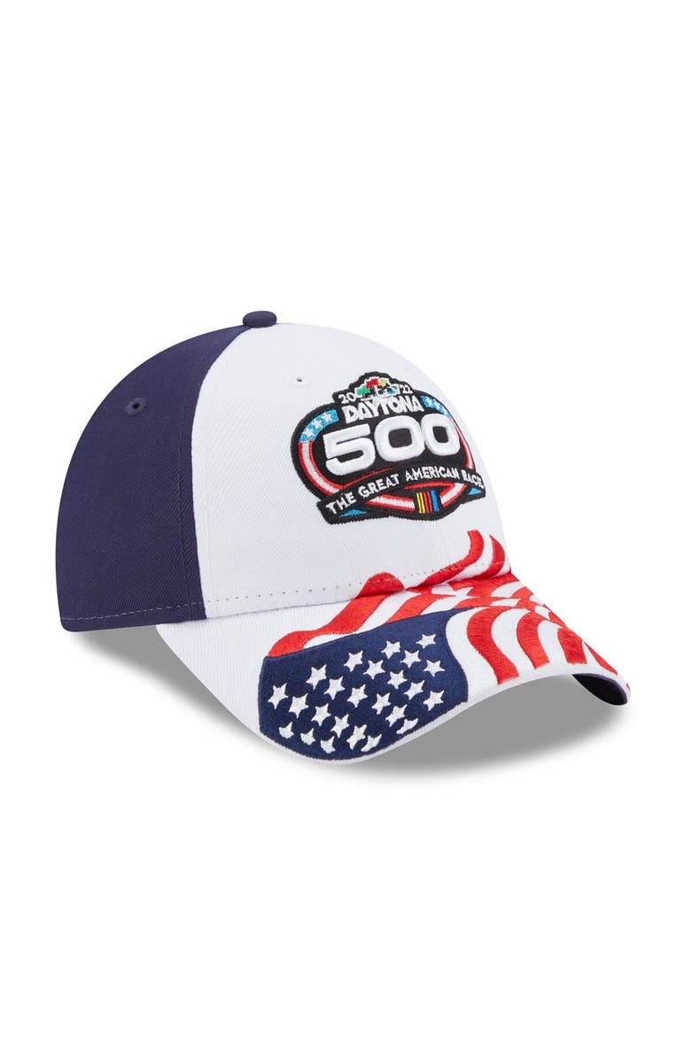 New Era Men's New Era White 2023 Daytona 500 Americana 9FORTY Snapback