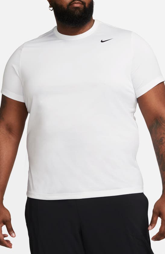 Shop Nike Dri-fit Legend T-shirt In White/ Black