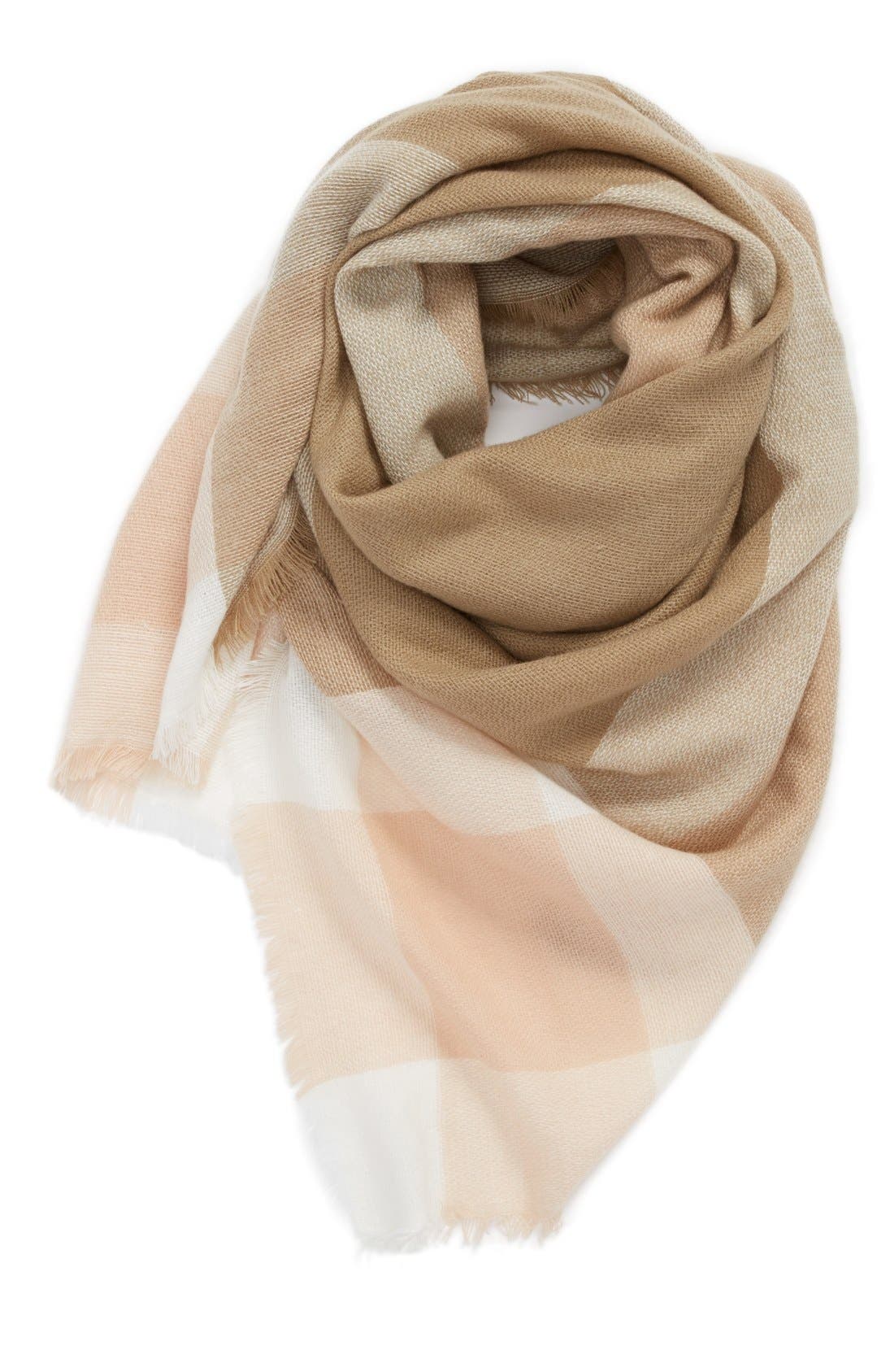 Evelyn K Plaid Blanket Scarf Nordstrom